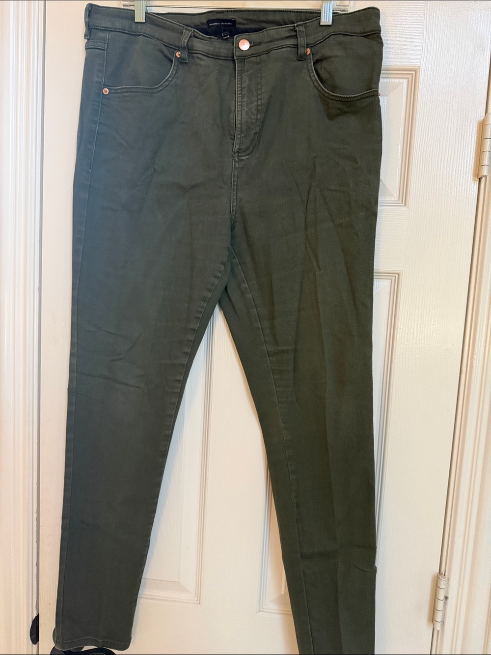 Universal Standard Olive Green High-Rise Jeans Sz 16 Long